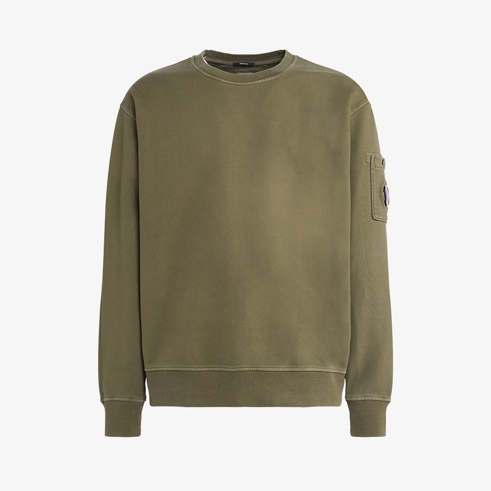 Diagonal Raised Fleece Sweatshirt 'Ivy Green'