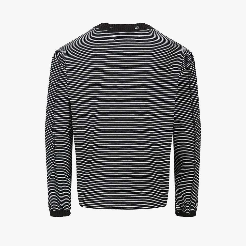 Kurt Stripe Longsleeve T-shirt 'Black'