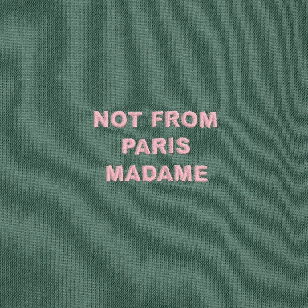 Le Hoodie Slogan 'Dark Green'