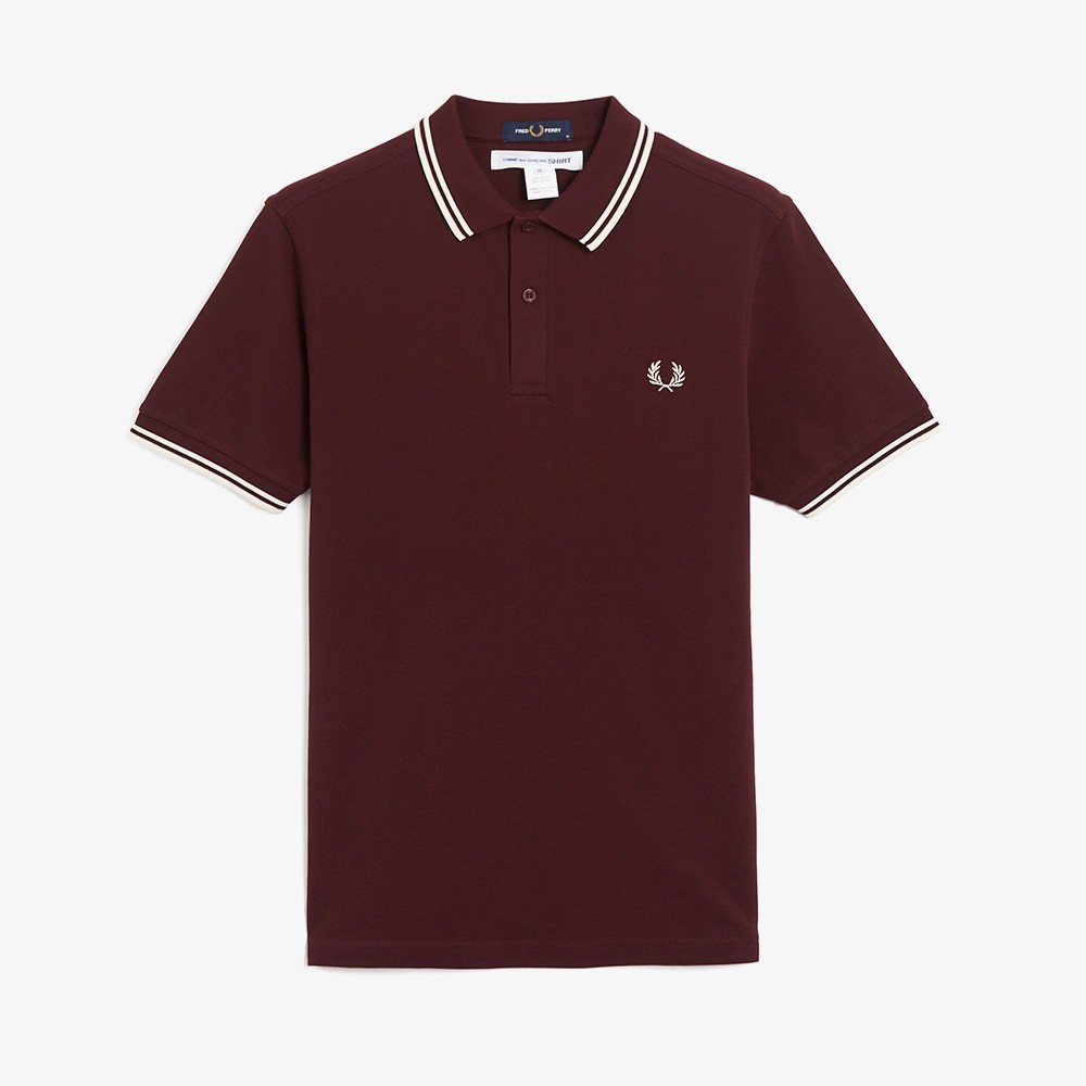 Fred Perry Polo T-shirt 'Burgundy'