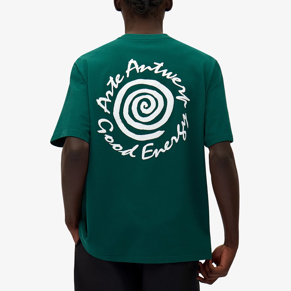 Big Spiral Print T-Shirt 'Green'