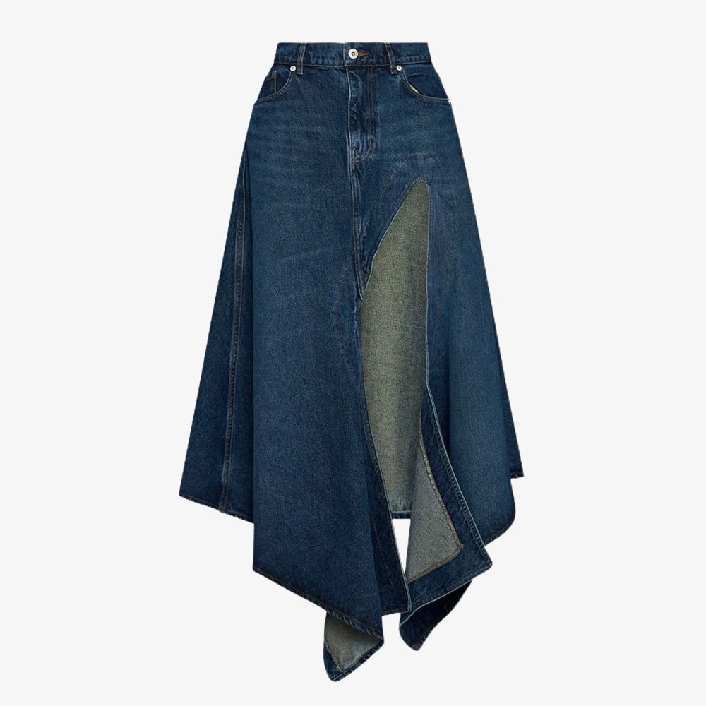 Evergreen Cut Out Denim Skirt