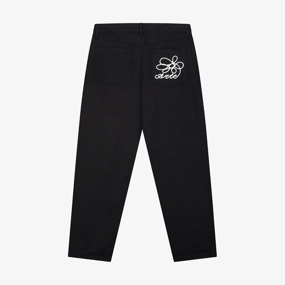 Embroidery Pockets Pants 'Black'