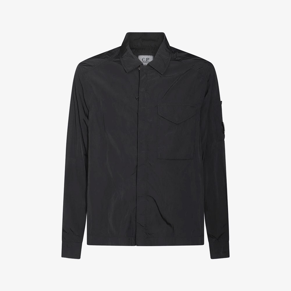 Chrome-R Nylon Full Zip Overshirt 'Black'