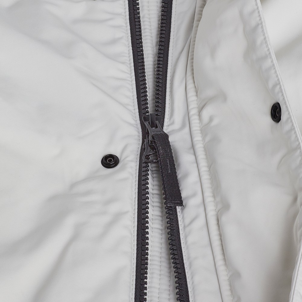 Polyester Micro Twill Hooded Jacket 'Off White'