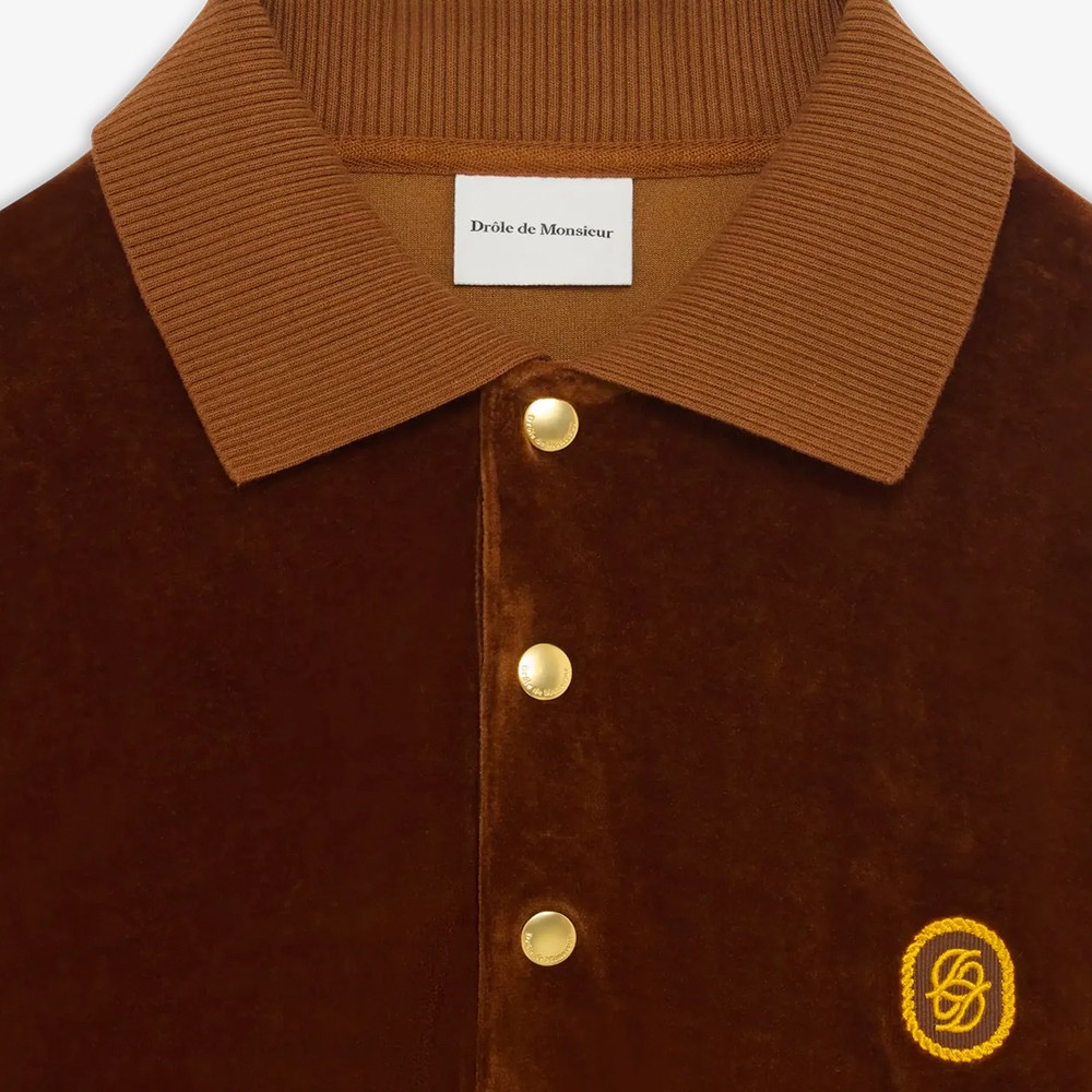 Le Polo Velours 'Cognac'