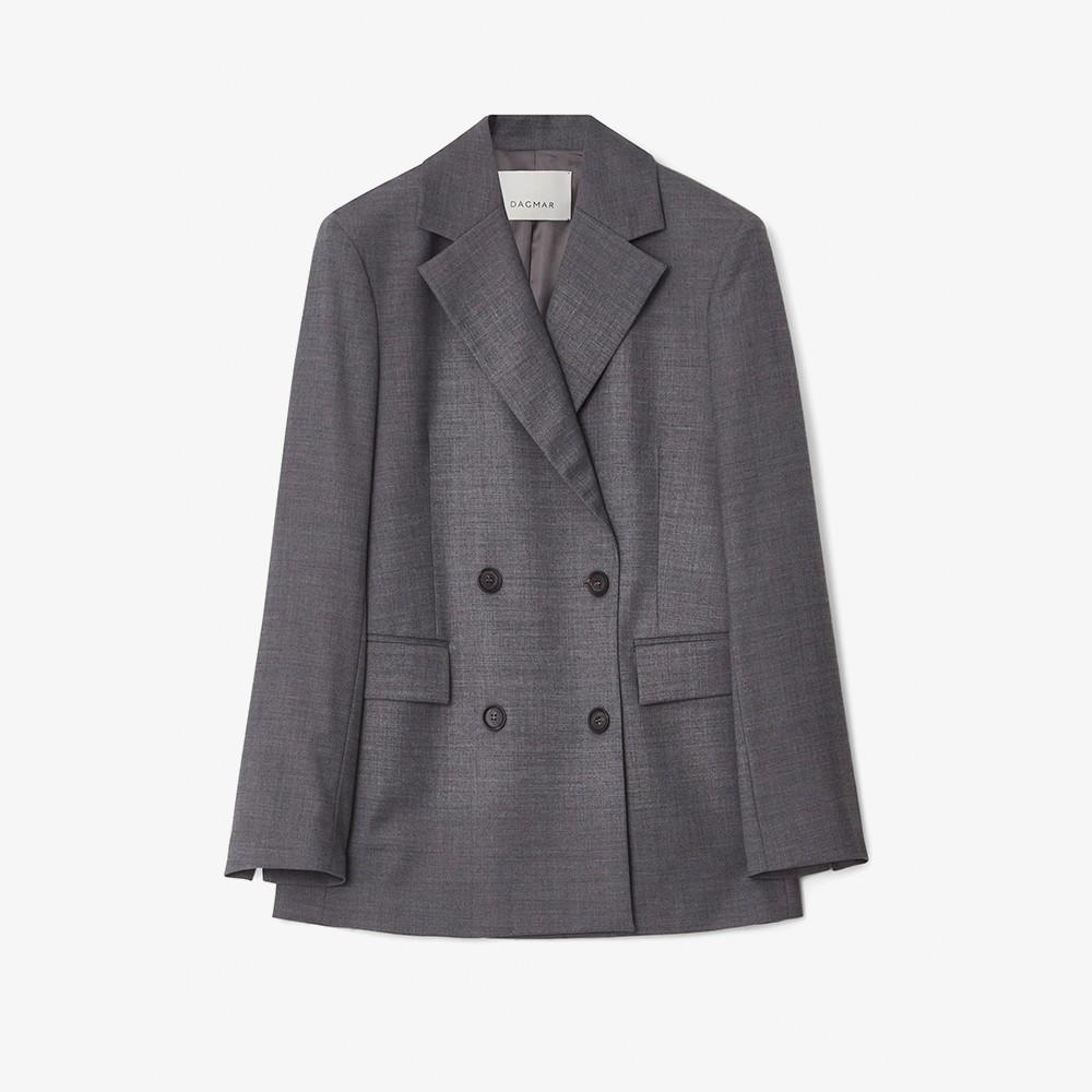 Classic Wool Blazer 'Grey Melange'