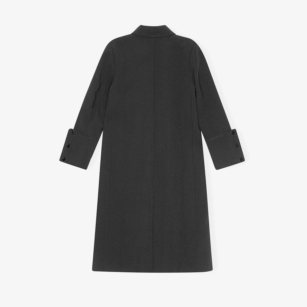 Bonded Crepe Coat 'Black'