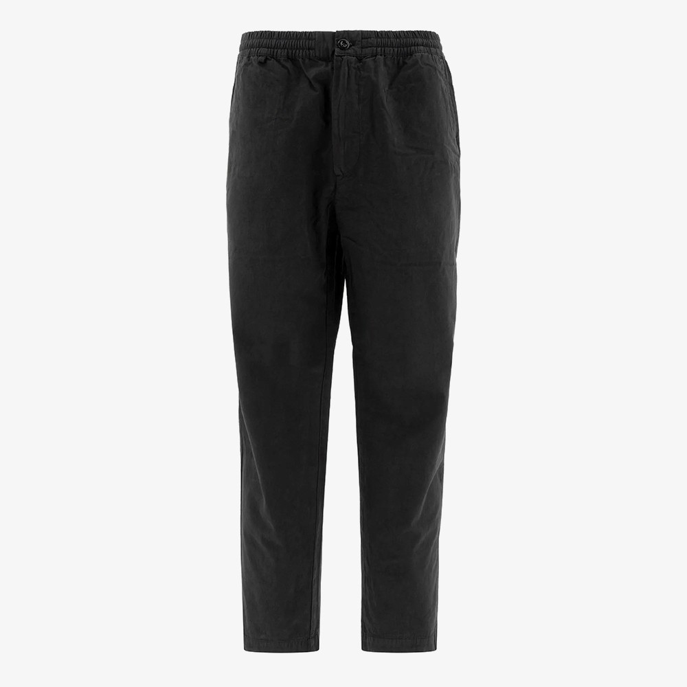 Washed Cotton Cargo Trousers 'Black'