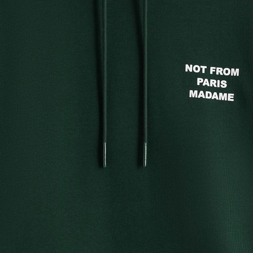 Le Hoodie Slogan 'Dark Green'