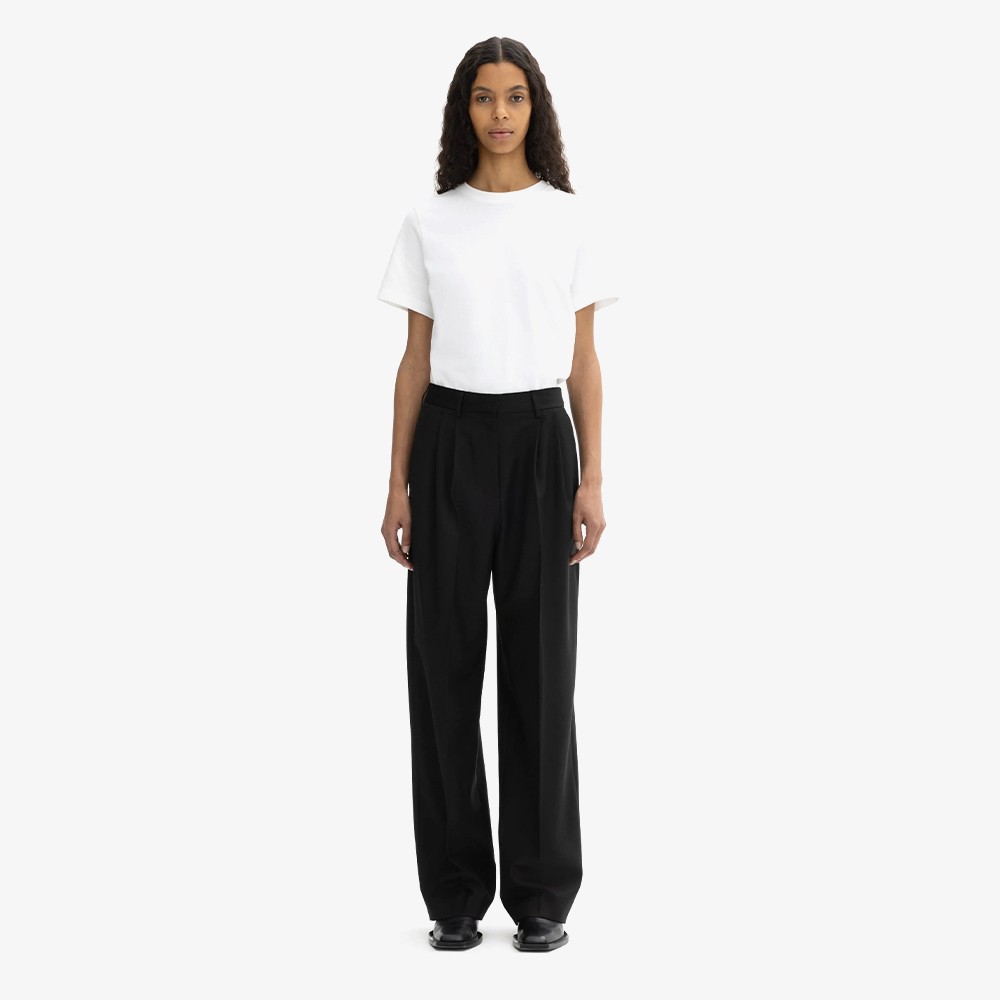 Wide Suit Trousers 'Black'