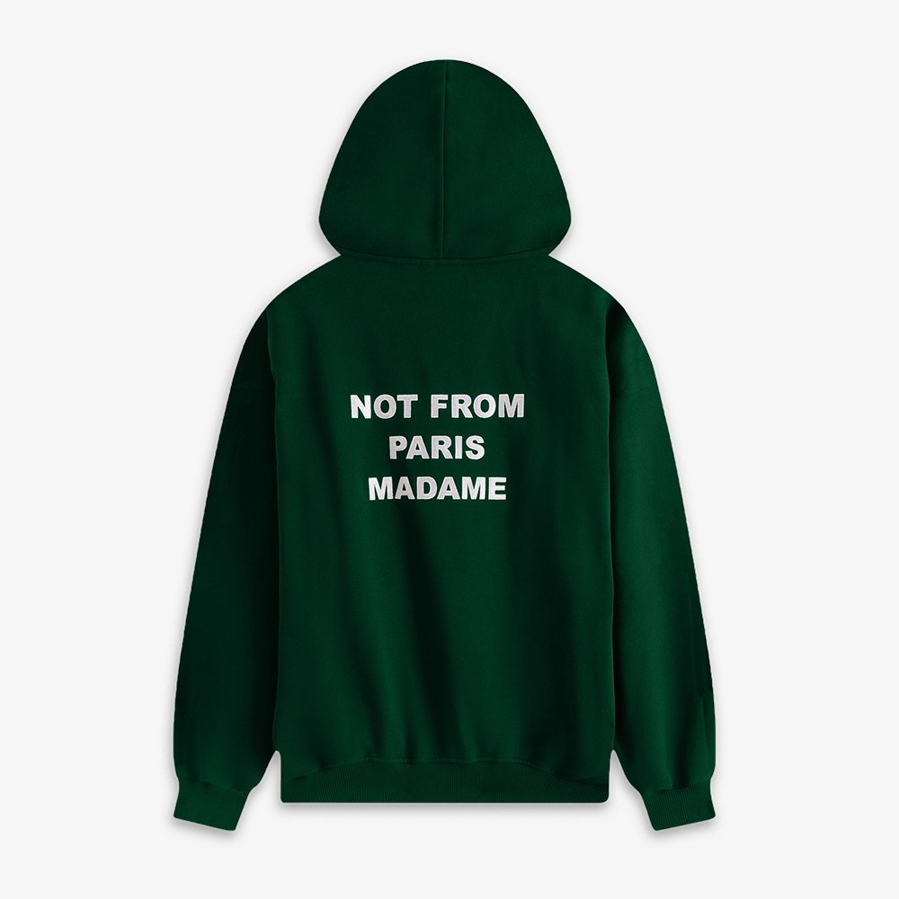 Le Hoodie Slogan 'Dark Green'