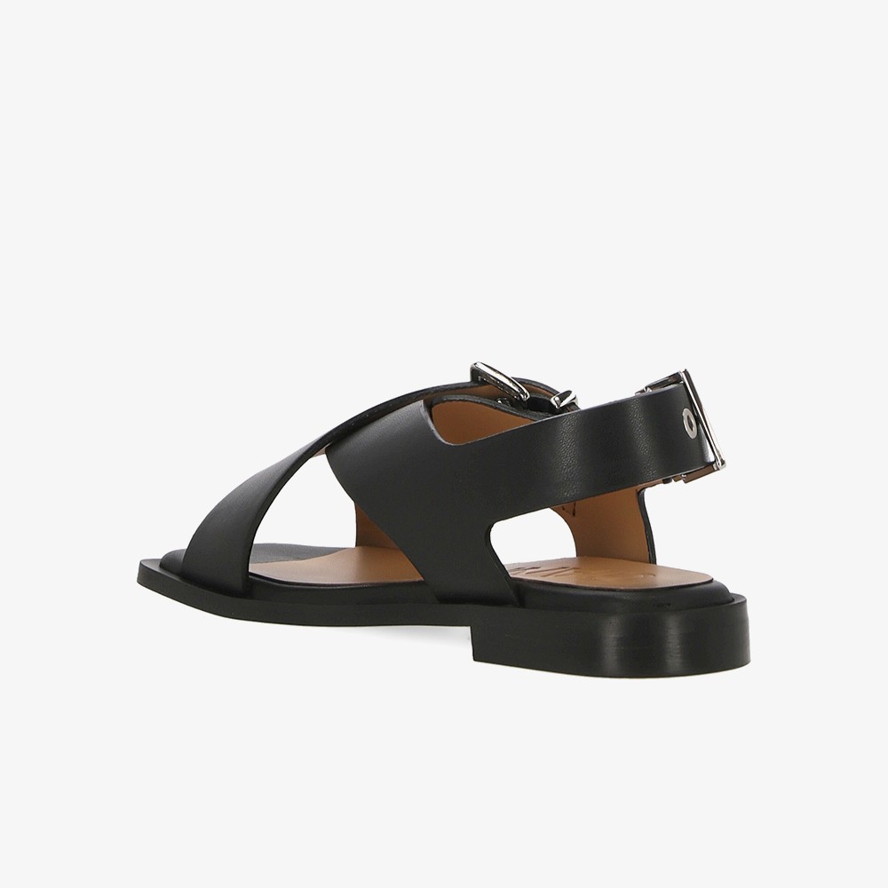 Feminine Buckle Cross Strap Sandal