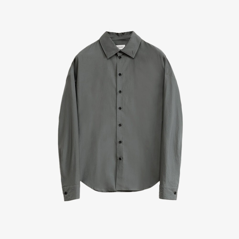 Fitted Band Collar Shirt