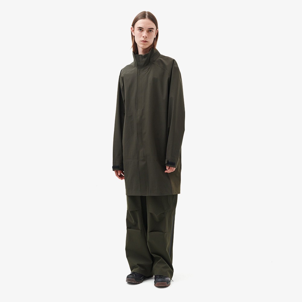 3L Shell Long Coat 'Moss Green'