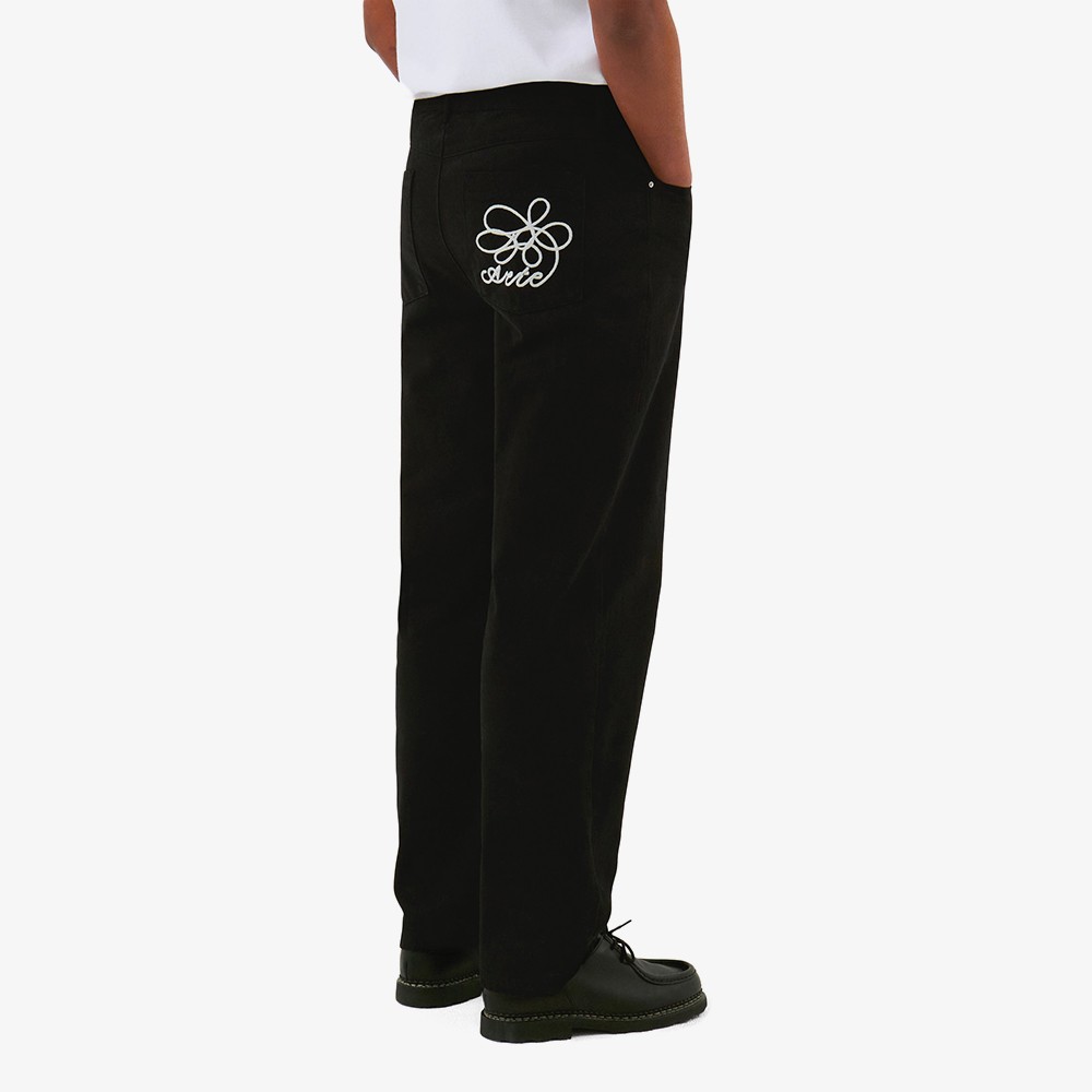 Embroidery Pockets Pants 'Black'