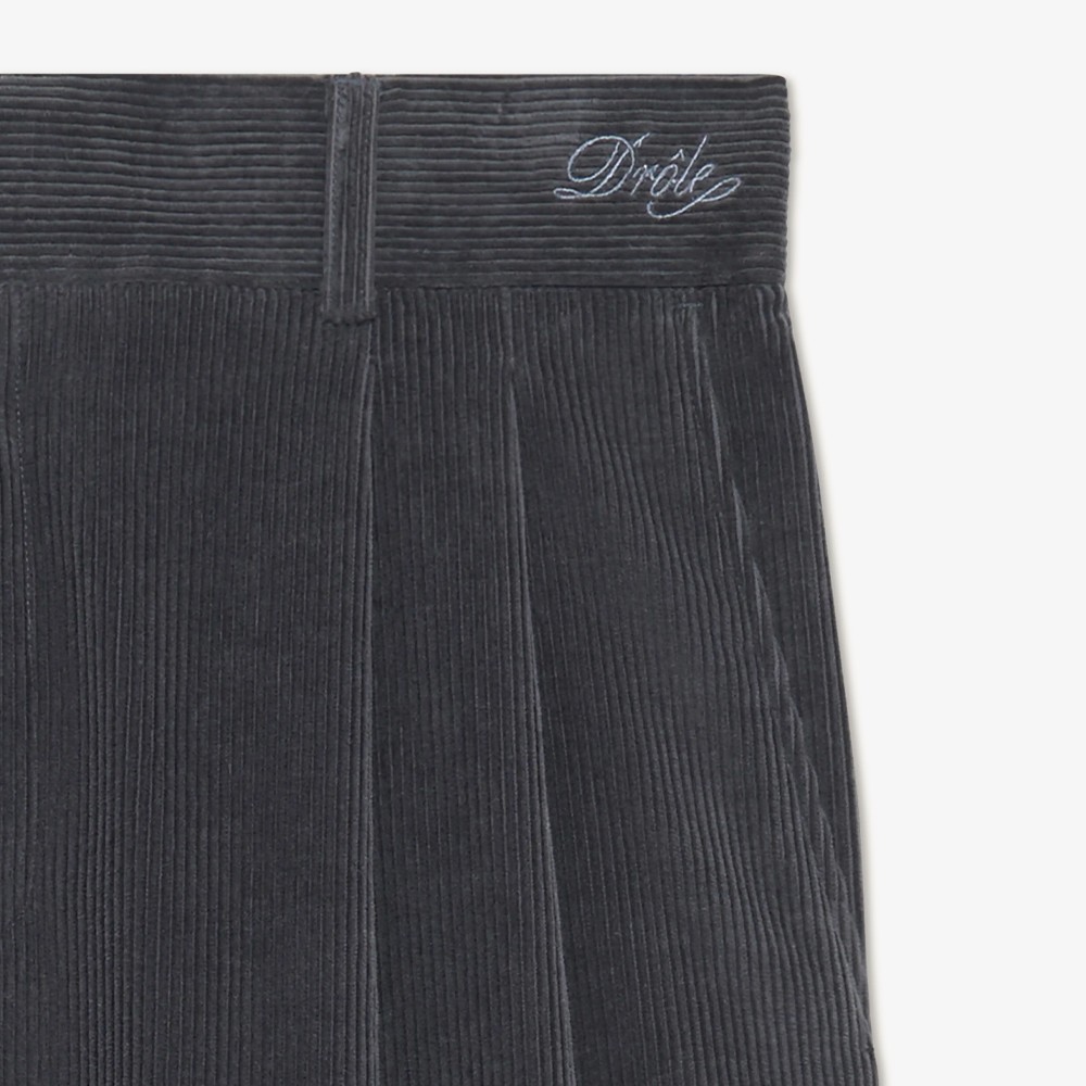 Le Pantalon Golfeur Corduroy 'Dark Grey'