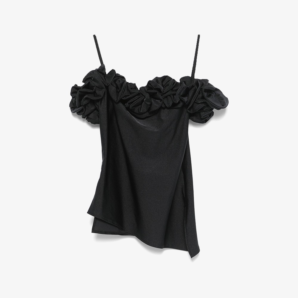 Ruffle Top 'Black'