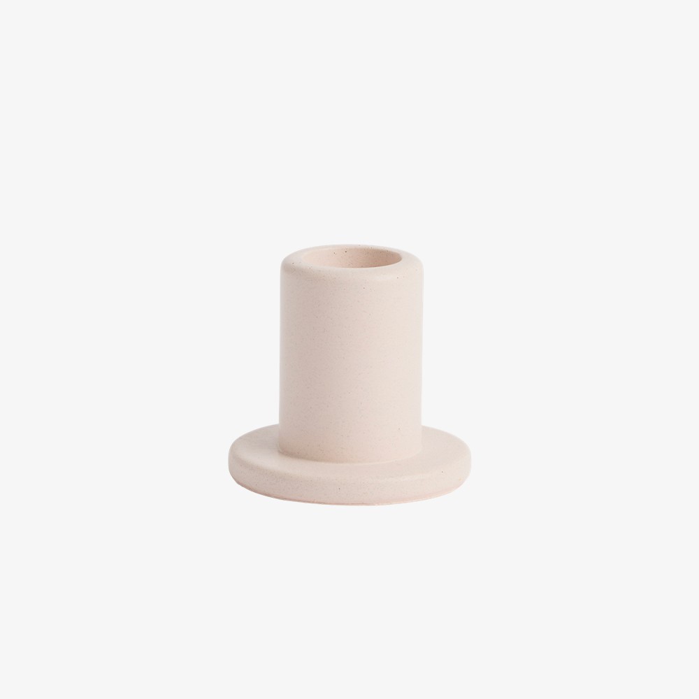 Tube Candleholder Concrete-Small 'Light Pink'