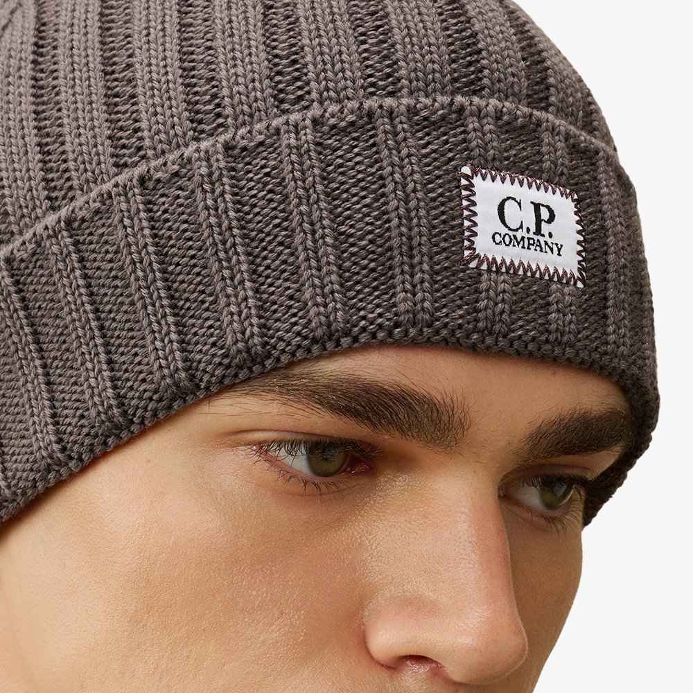 Extra Fine Merino Wool Logo Beanie 'Boulevard'