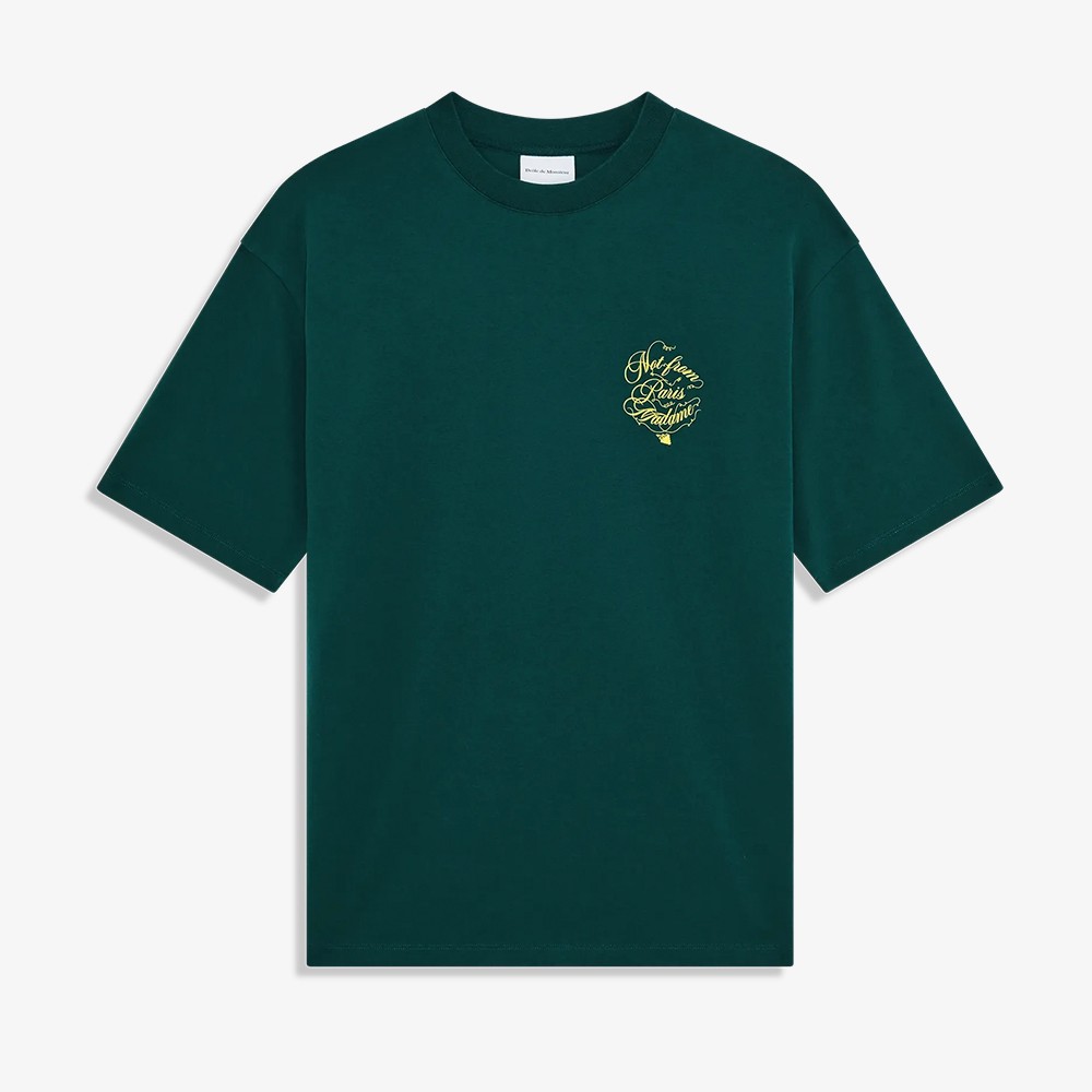 Le T-Shirt Slogan Vignes 'Dark Green'