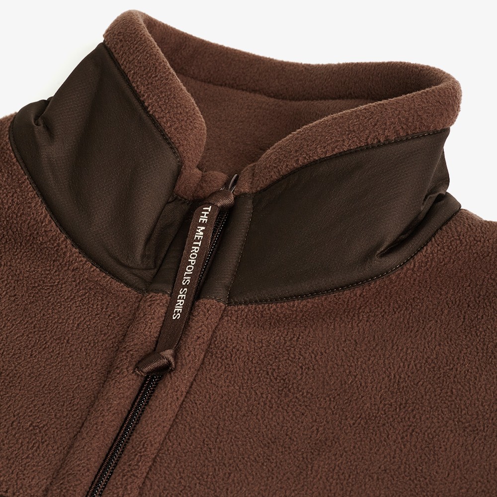 Metropolis Series Bonded Polar Fleece Zipped 'Brown'