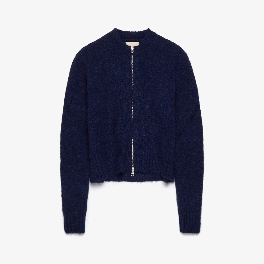 Plaisir Zip-Up Cardigan 'Navy'