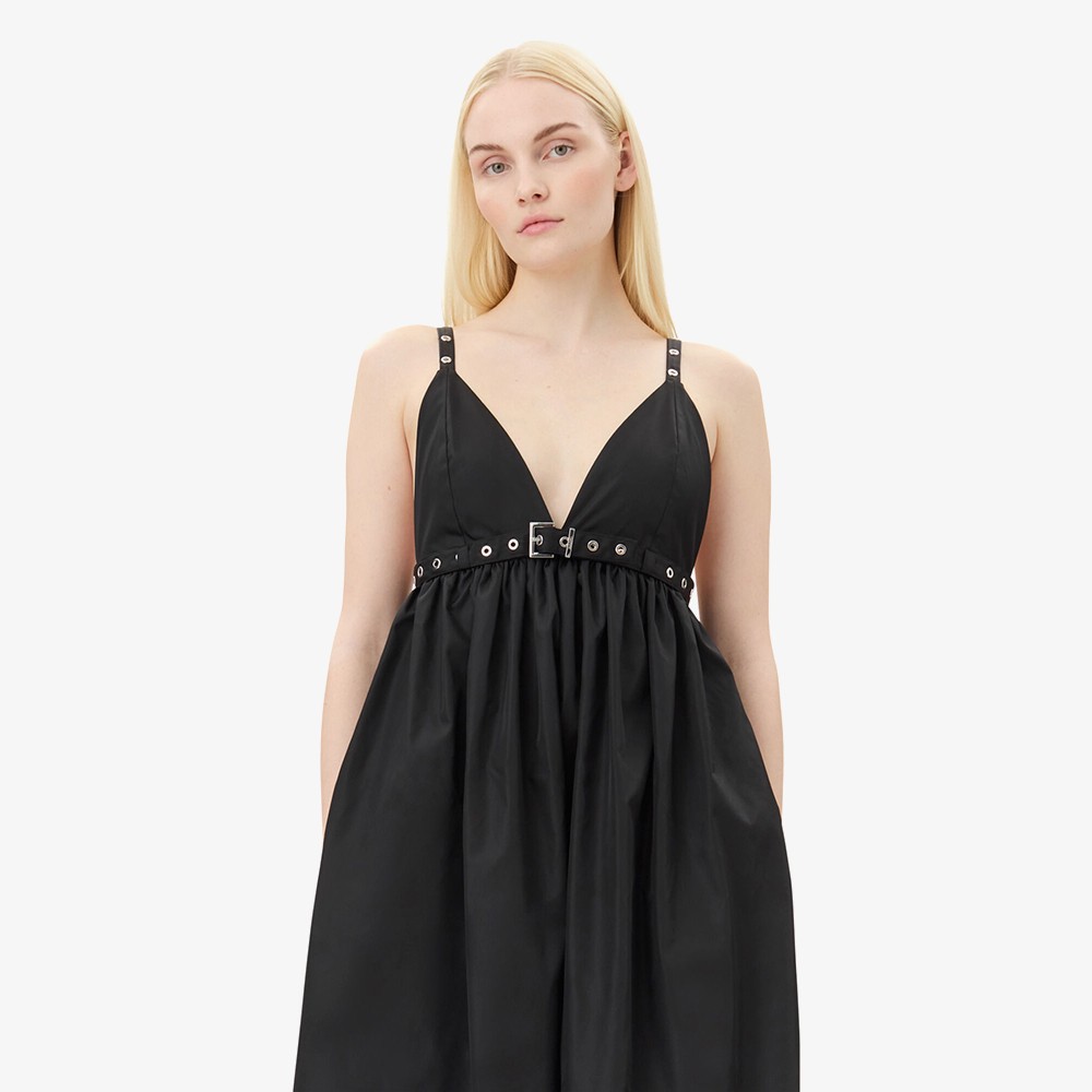 Duchesse Nylon Strap Dress 'Black'