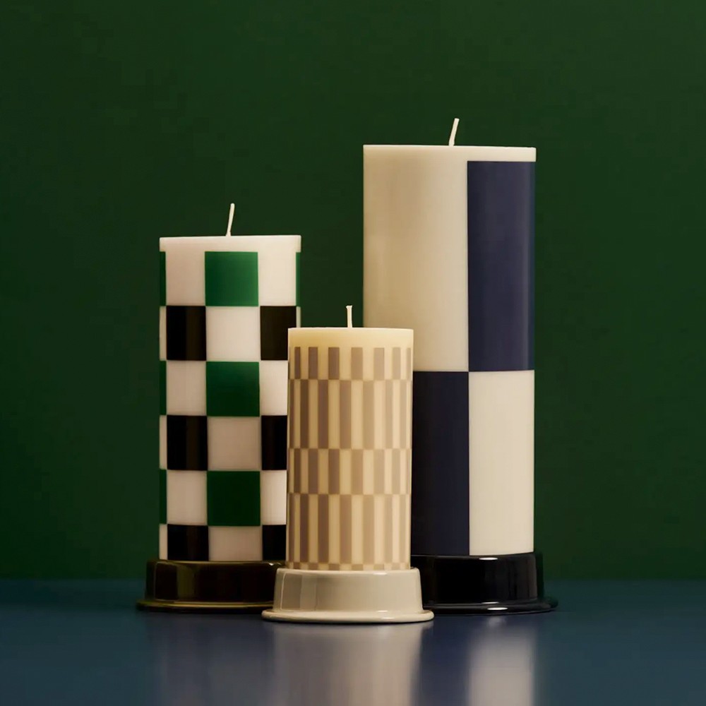 Column Candle-Large 'Milky Green'