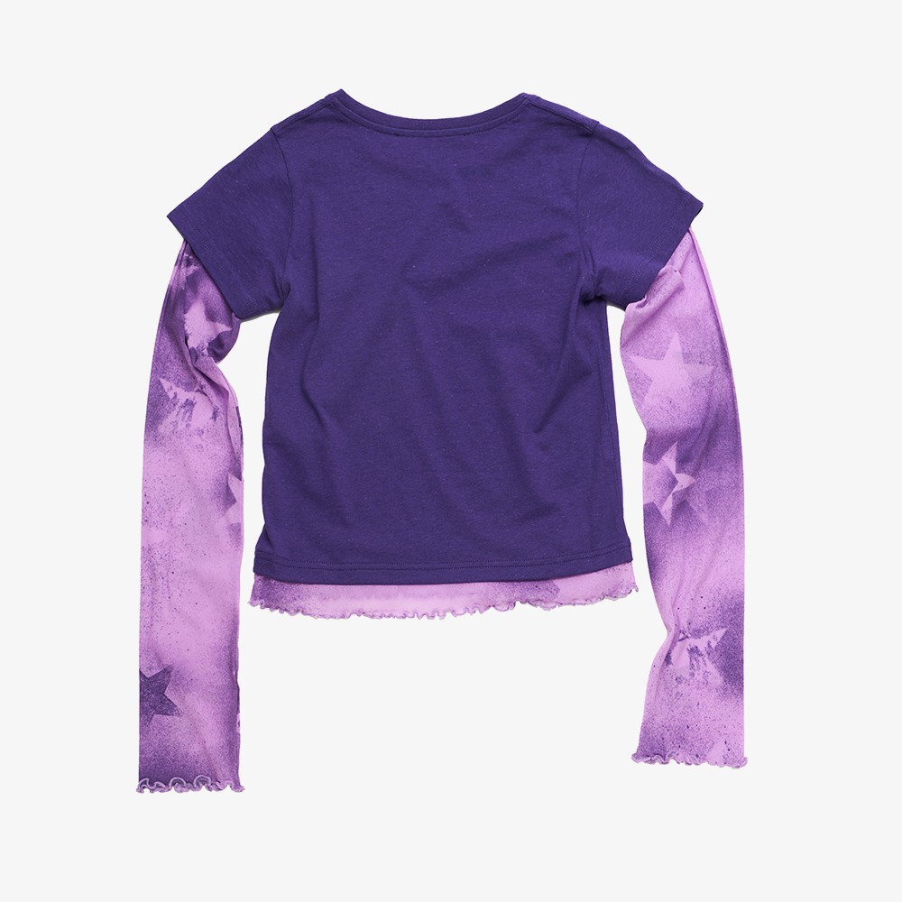 Layered T-shirt 'Purple'