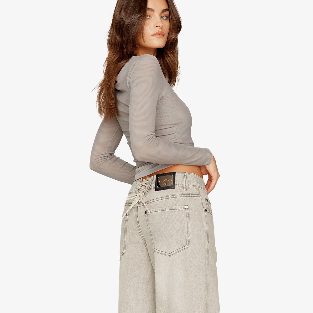 13OZ Wide Leg Denim 'Grey'