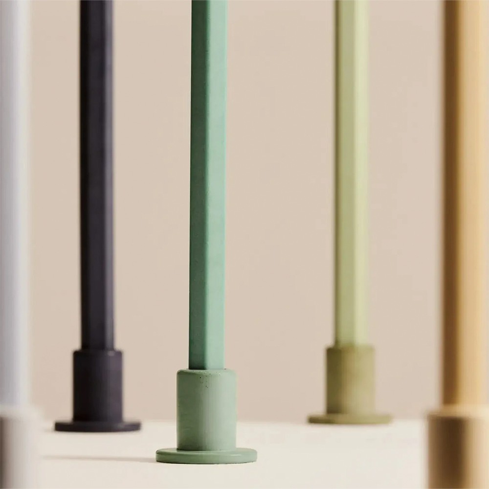 Tube Candleholder Concrete-Small 'Emerald Green'