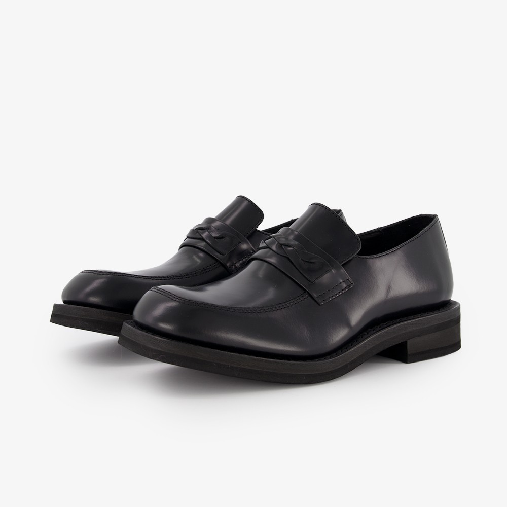 Nakano Shoe Glazed Black Leather