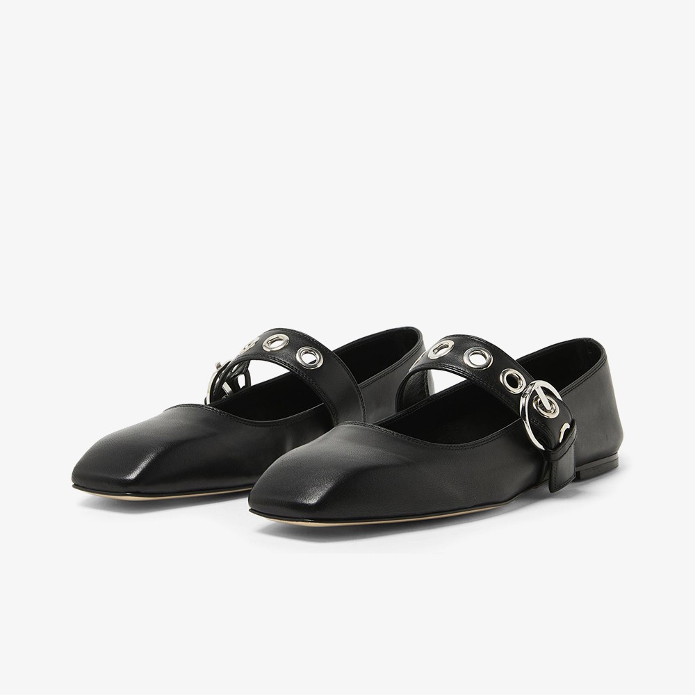 Uma Eyelet Nappa Leather 'Black'