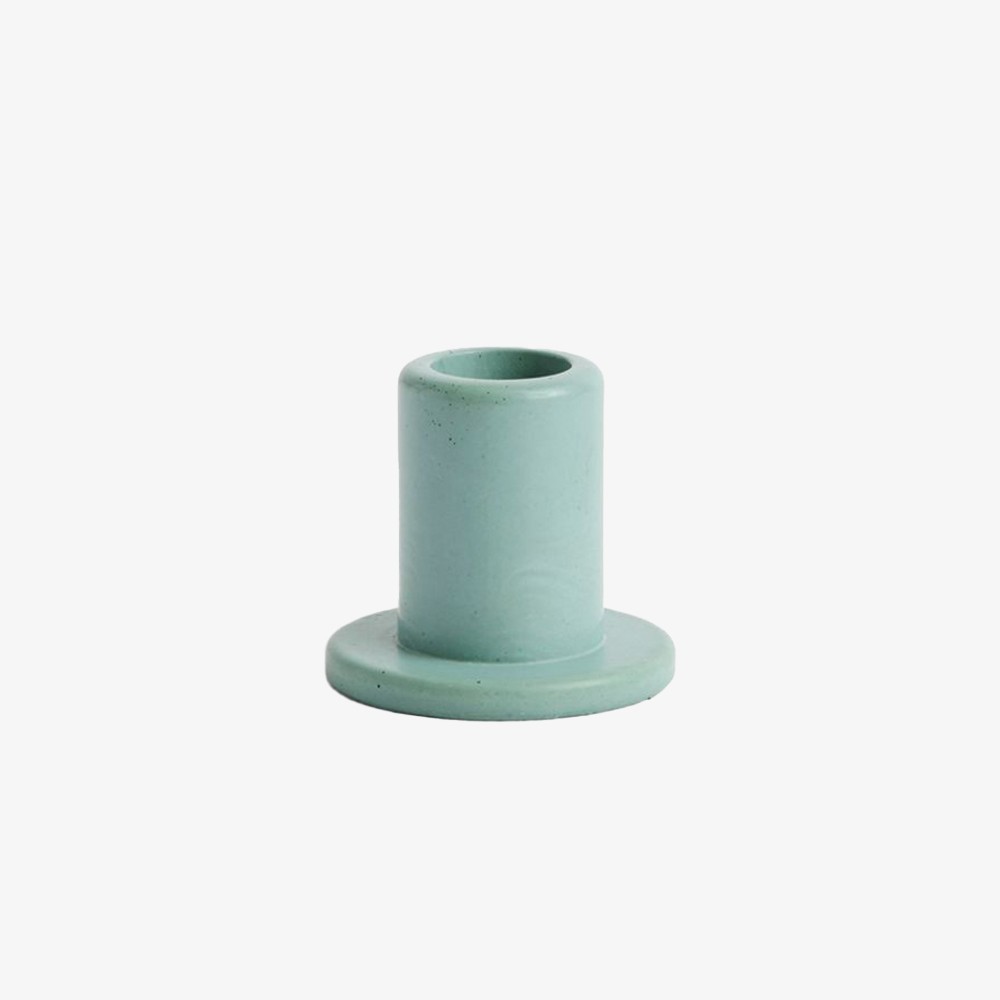 Tube Candleholder Concrete-Small 'Emerald Green'