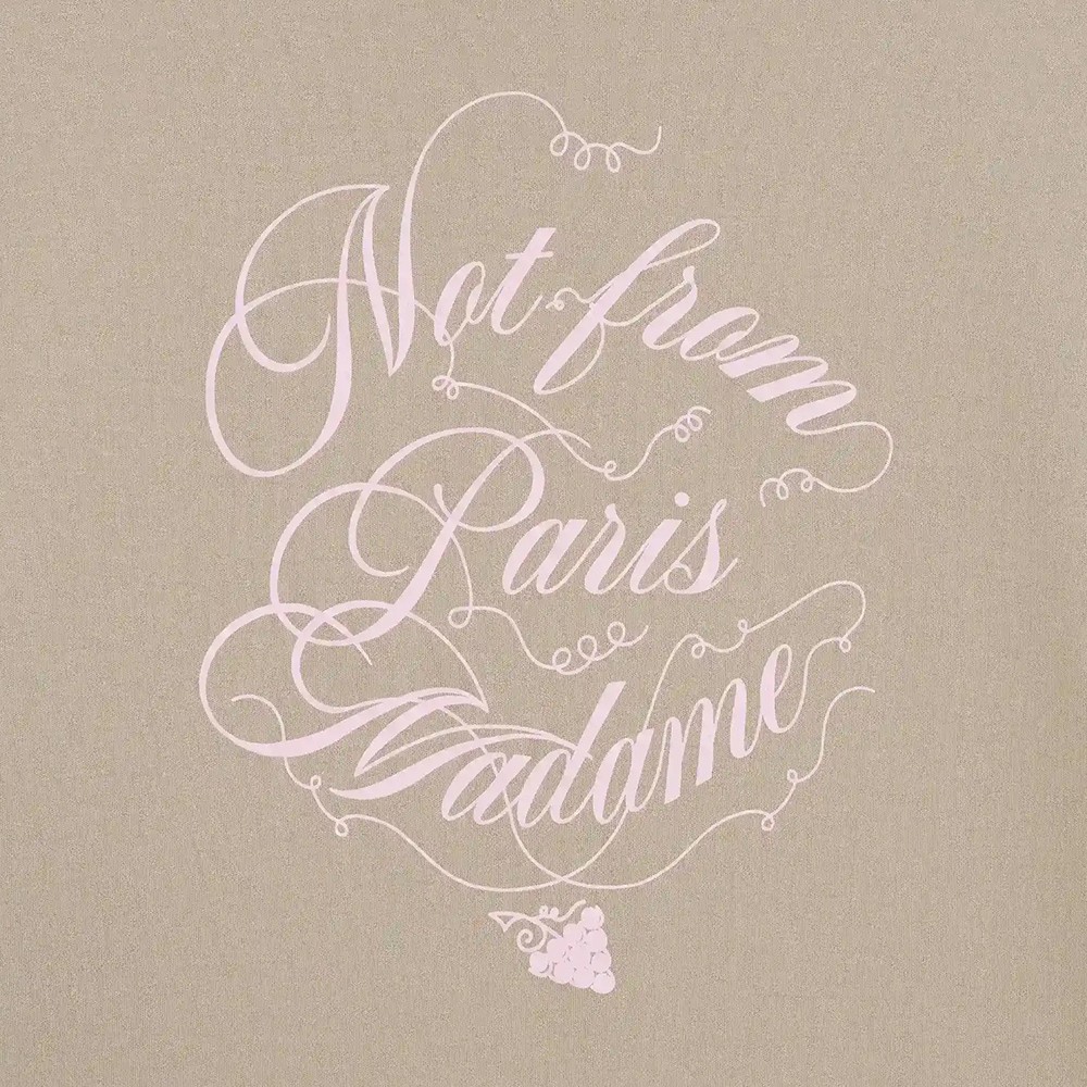 Le T-Shirt Slogan Vignes 'Beige'