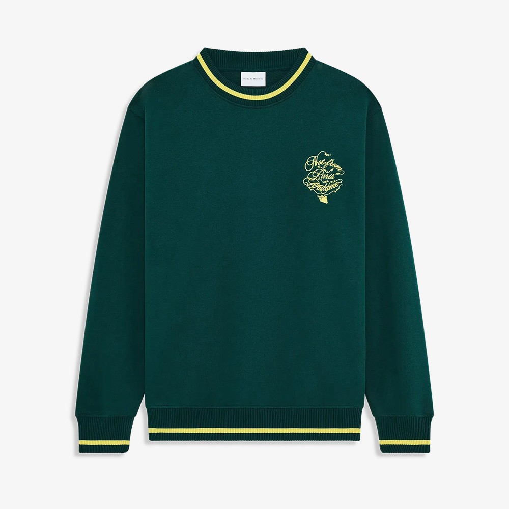 Le Sweatshirt Slogan Vignes 'Dark Green'