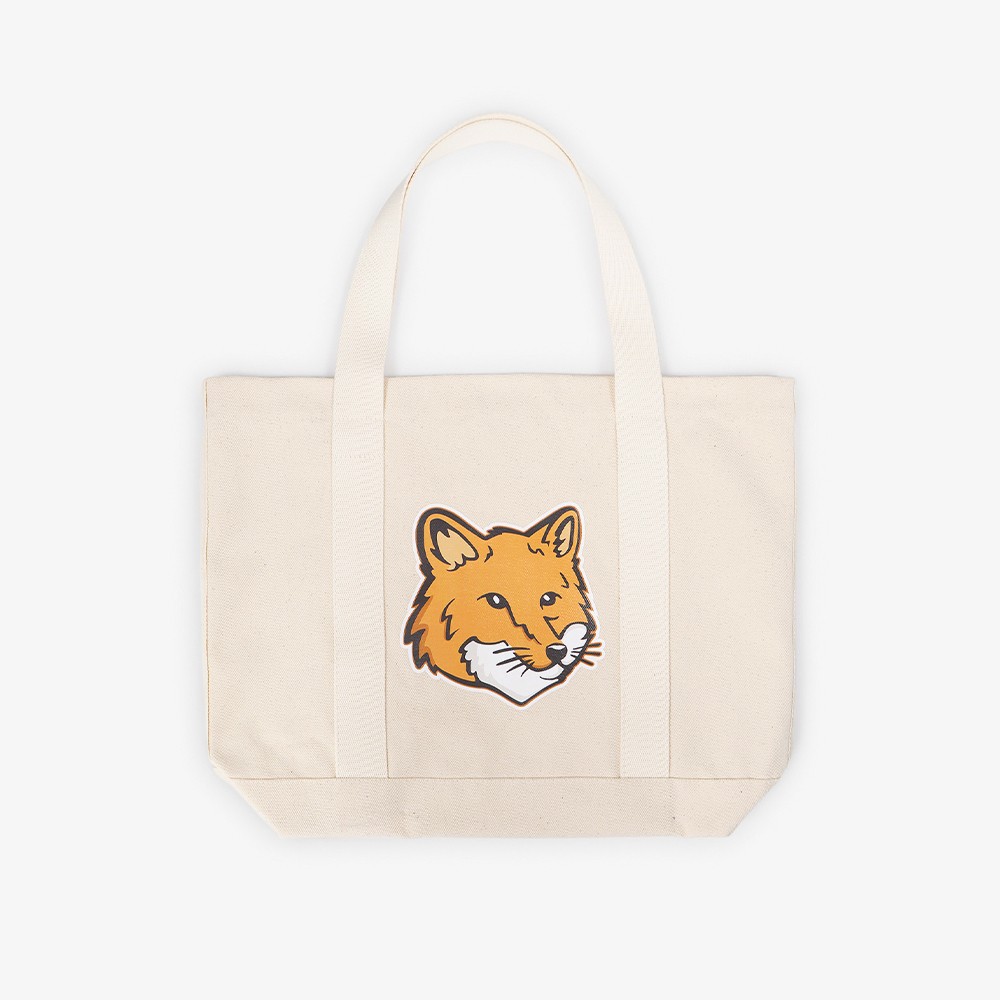 Fox Head Tote Bag 'White'