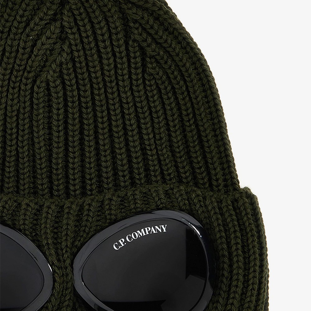 Extra Fine Merino Wool Goggle Beanie 'Green'