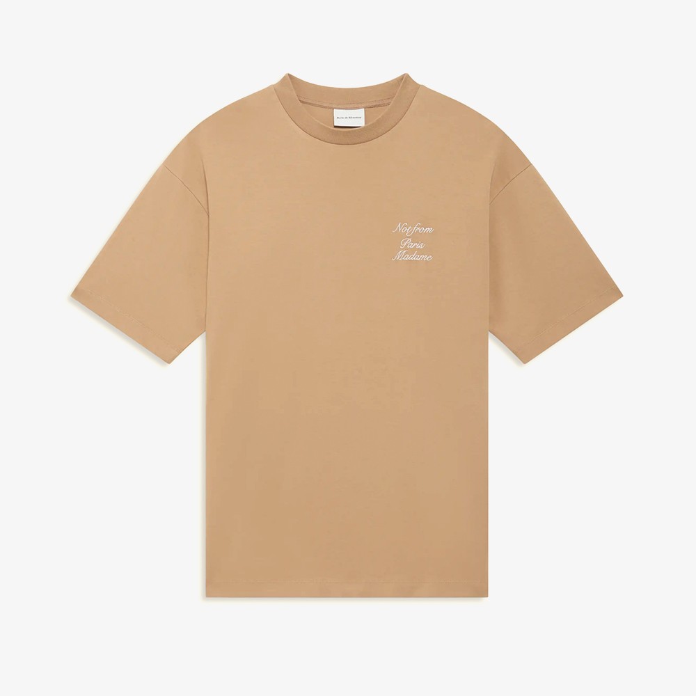 Le T-Shirt Slogan Calligraphy 'Ice Brown'