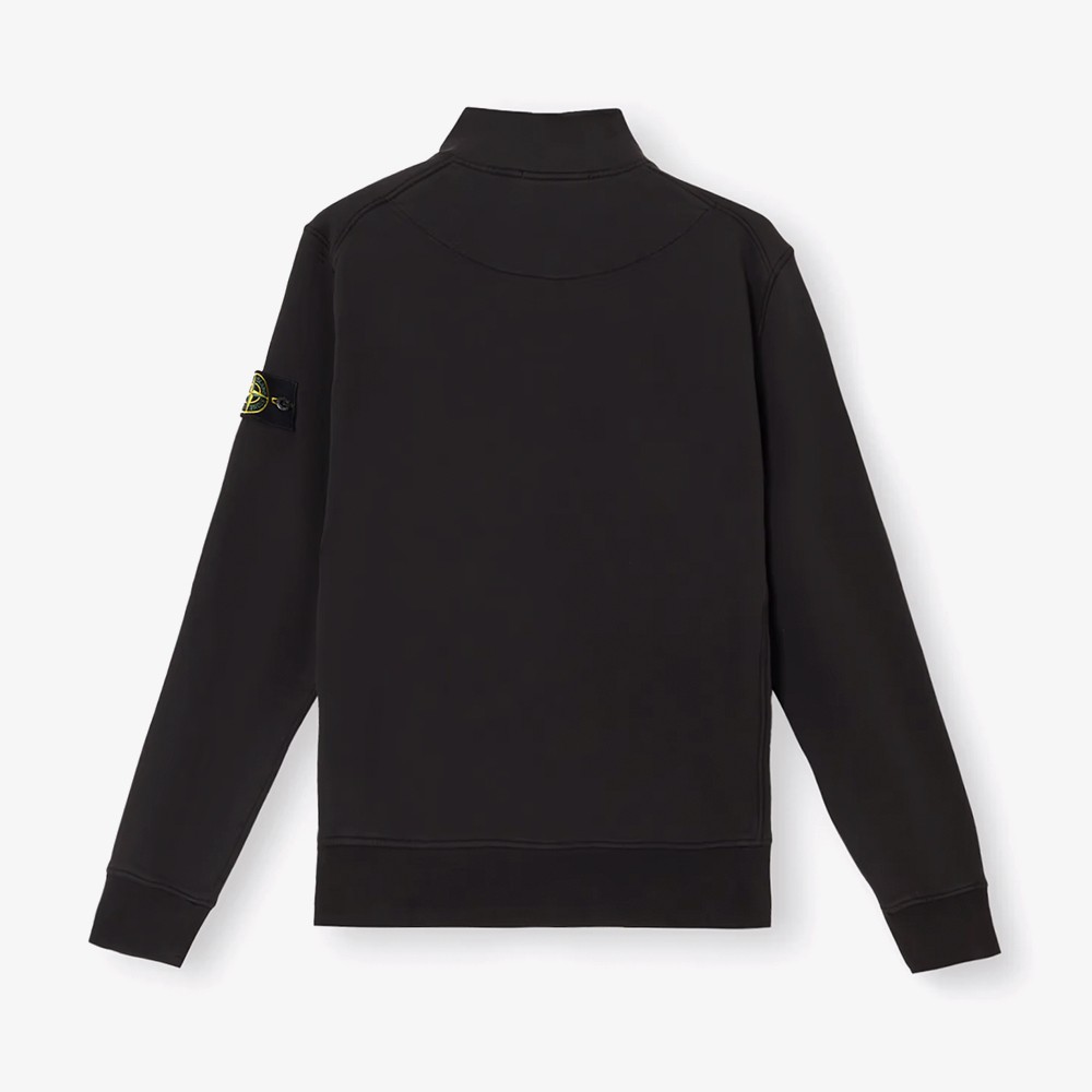 Organic Cotton Half-Zip Sweatshirt 'Black'