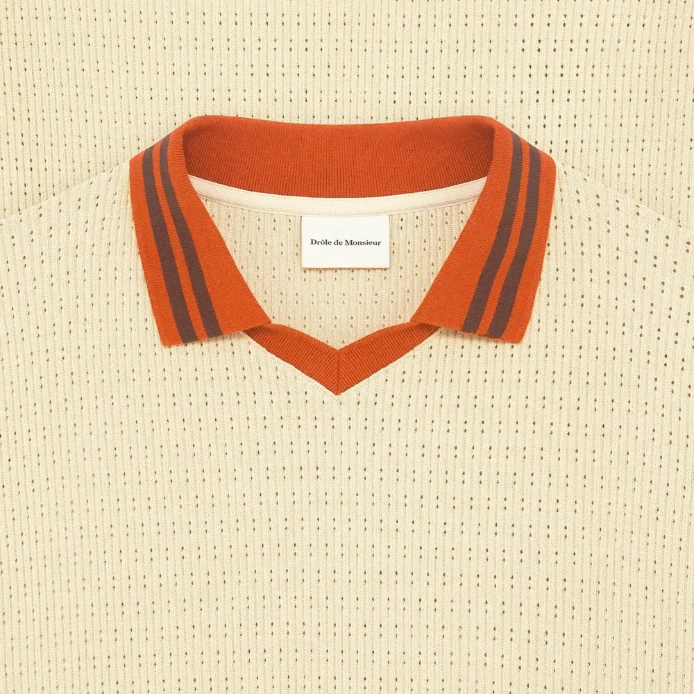 Le Polo Ajouré 'Beige'