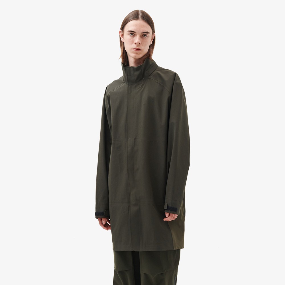 3L Shell Long Coat 'Moss Green'