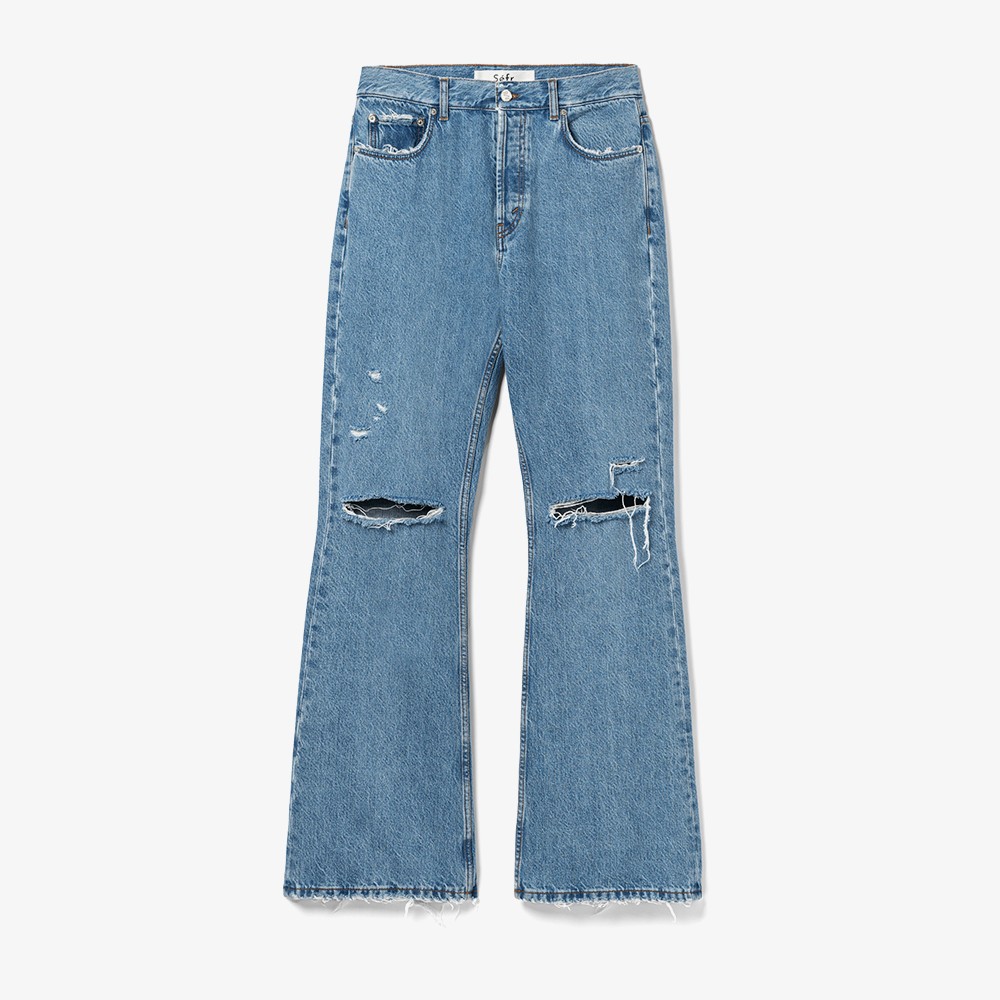 Rider Cut Jeans 'Trashed Mid Blue'