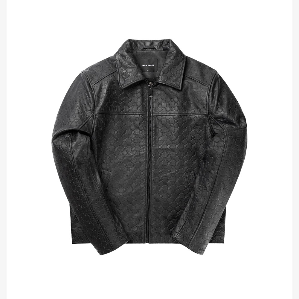 silence monogram leather jacket