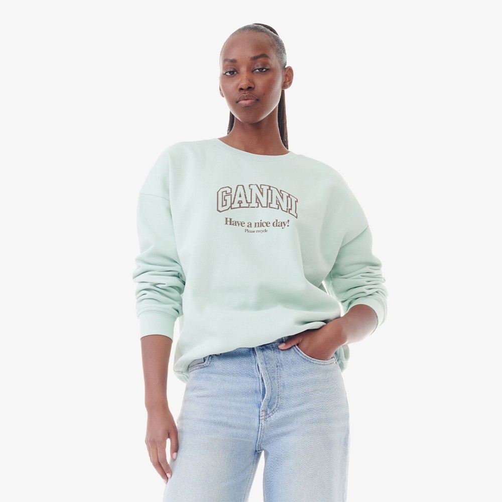 Isoli Ganni Oversized Sweatshirt 'Mint'