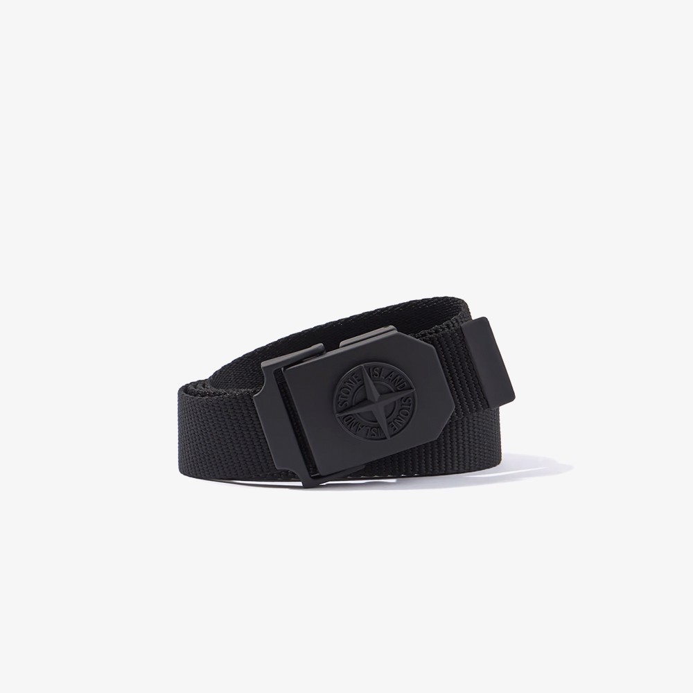 Belt with Painted Metal Buckle 'Black'