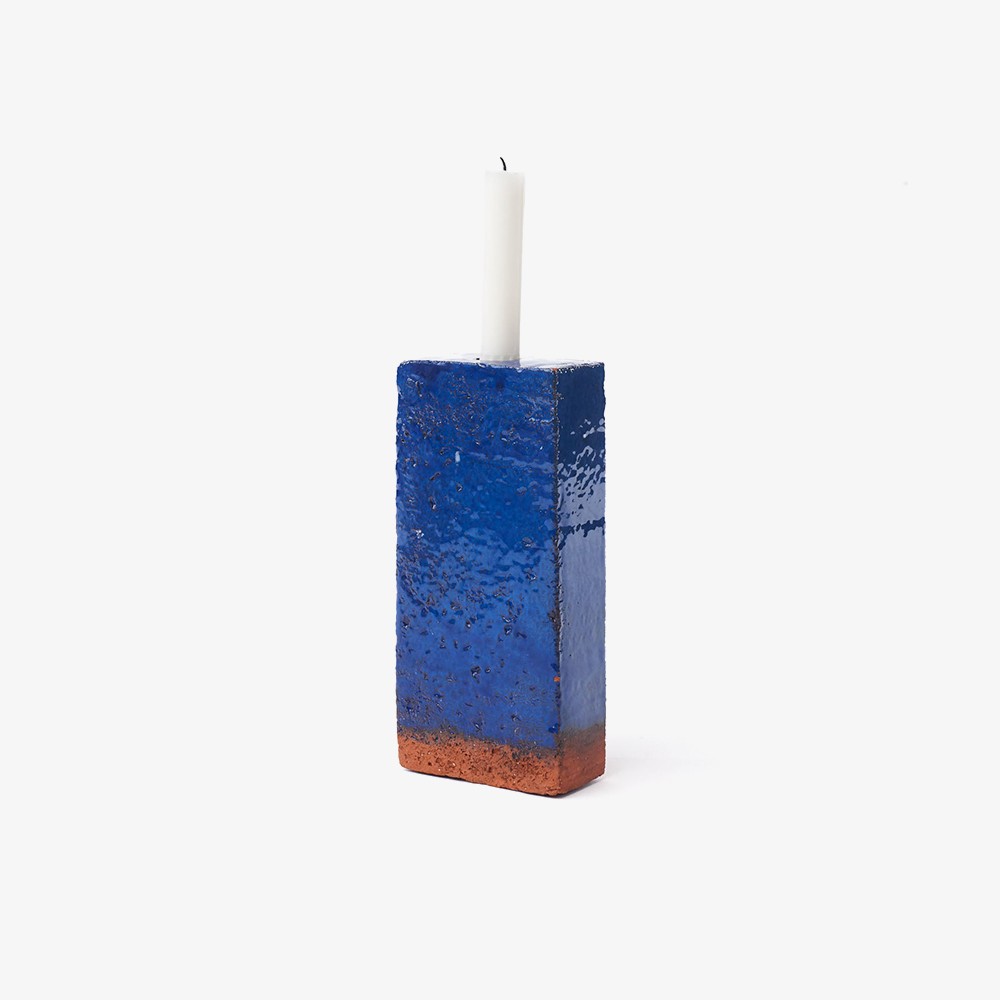 A Single Brick Candle 'Dark Blue'