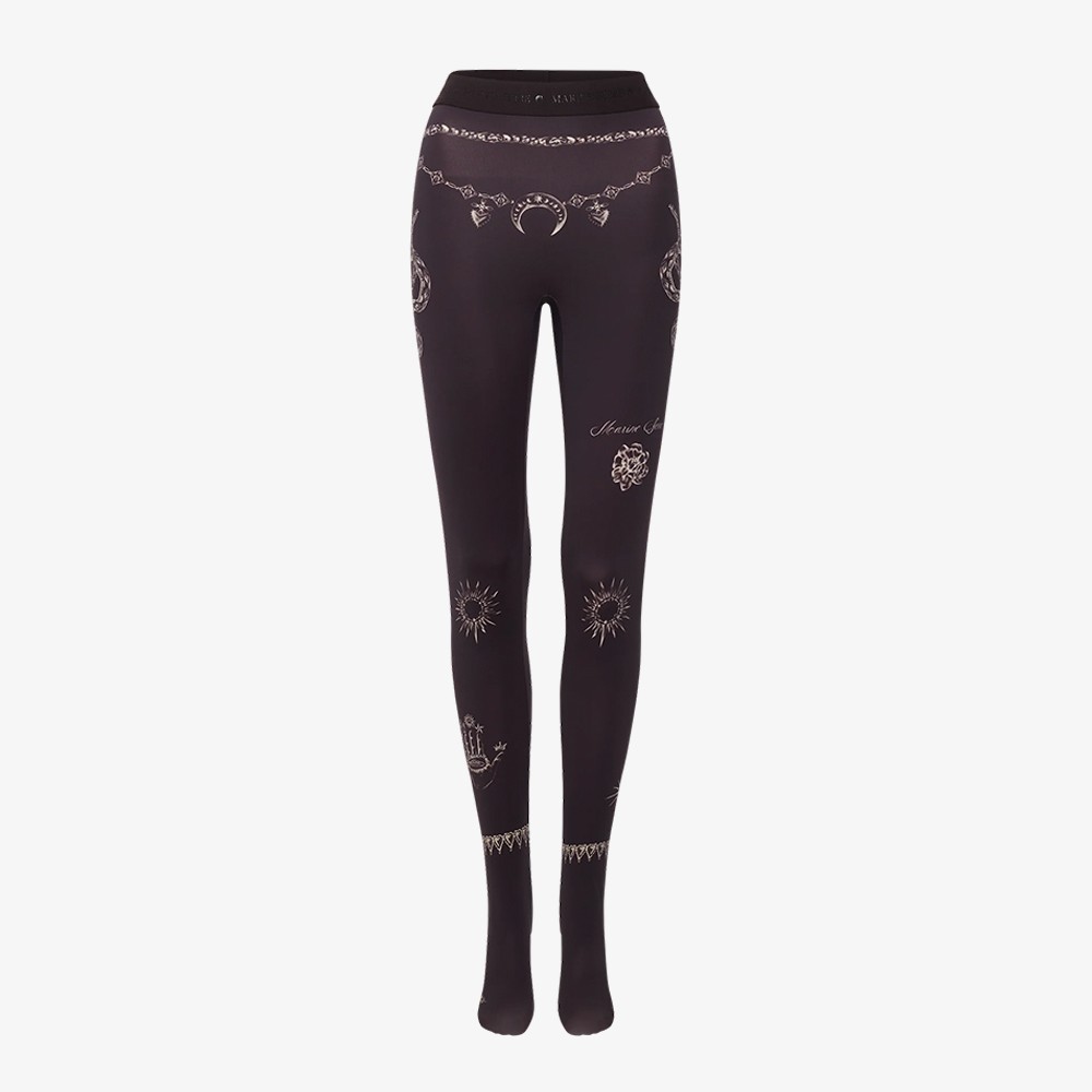 Tattoo Printed Jersey Leggings