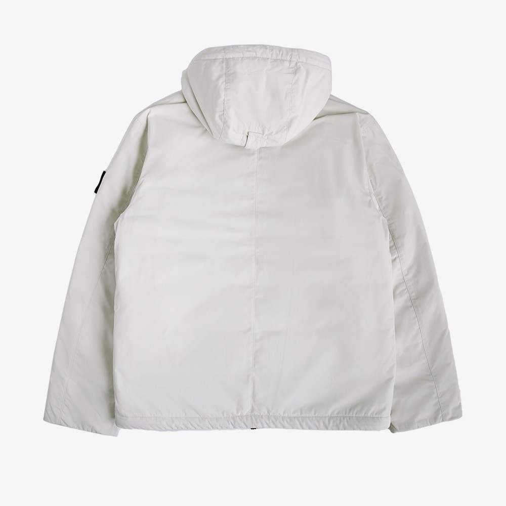 Polyester Micro Twill Hooded Jacket 'Off White'